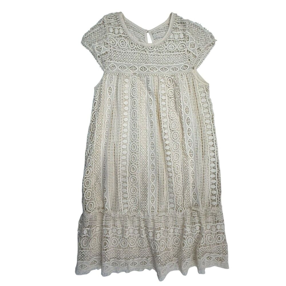 Maeve Anthropologie Crochet Lace Dress Babydoll Dress Small Boho Whimsigoth